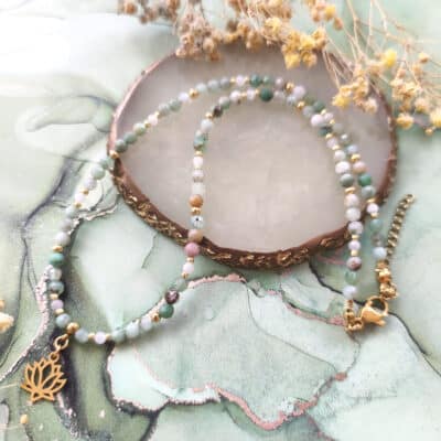 jadeit australijski naszyjnik złoty