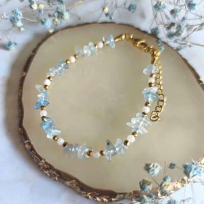 akwamaryn bransoletka nieregularna