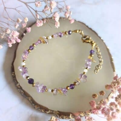 ametyst jasna bransoletka nieregularna